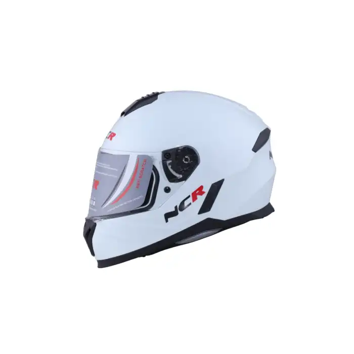 NCR FULL FACE ÇOCUK KASKI ECE BELGELİ 802 - PARLAK BEYAZ BEYAZ