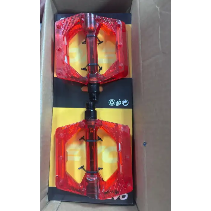 PLATFORM PEDAL ŞEFFAF KIRMIZI BİLYALI
