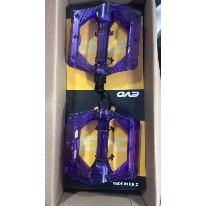 PLATFORM PEDAL ŞEFFAF MOR BİLYALI
