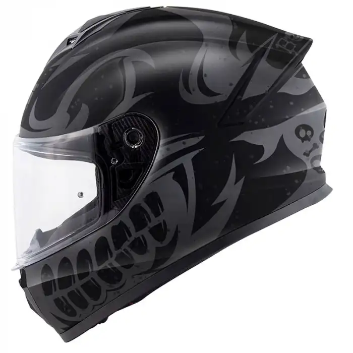 GIVI 50.X BONES MAT SİYAH-GRİ KASK SİYAH / GRİ