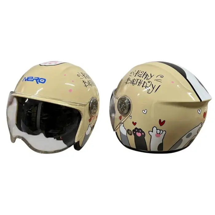 NERO ÇOCUK KASK ÇENESİZ 601 KREM KREM