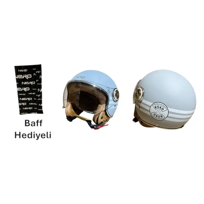 NERO KASK ÇENESİZ MAT GRİ ROAD TK-06 (XL)