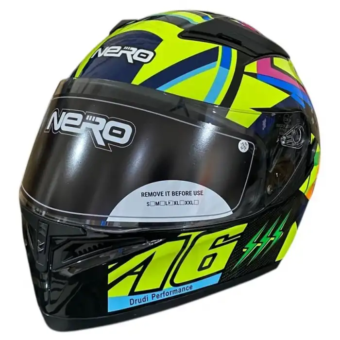 NERO KASK ÇENELİ 316 SİYAH - NEON SARI B5 SİYAH - NEON SARI