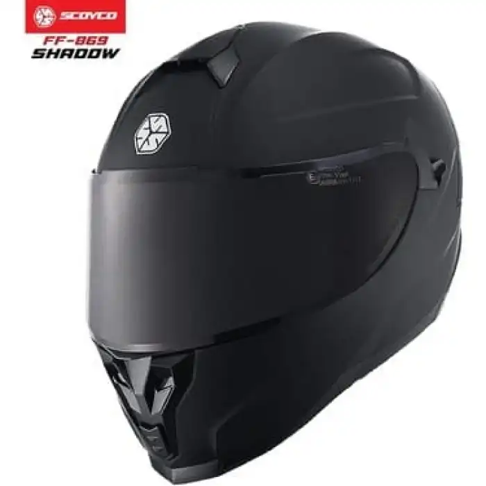 SCOYCO 869 SHADOW MAT SİYAH KASK MAT SİYAH