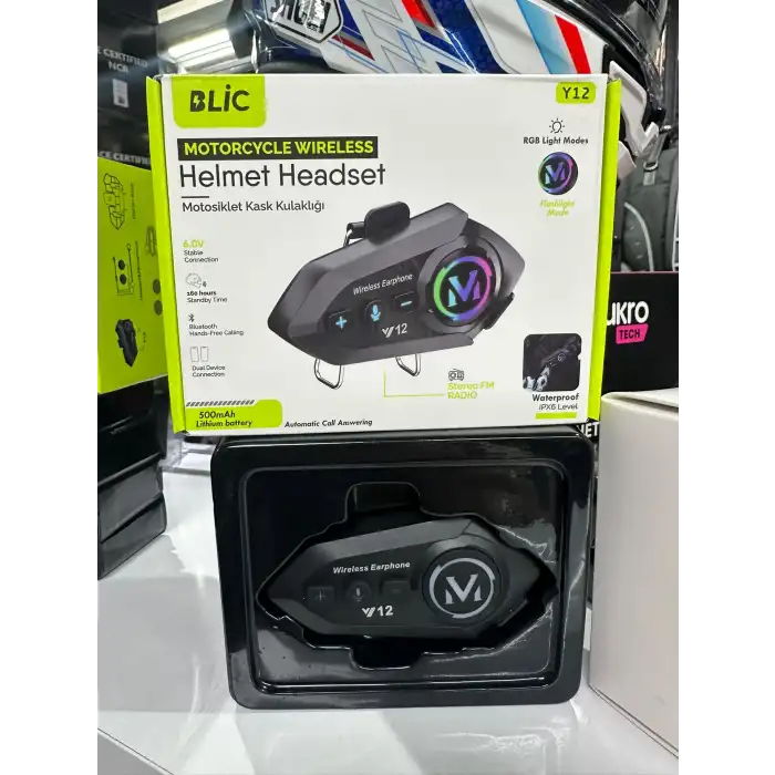 BLİC BLUETOOTH IŞIKLI İNTERCOM MODEL Y12