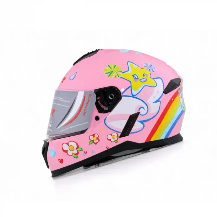 NCR KASK KAPALI 802 ÇOCUK ECE BELGELİ - UNICORN PEMBE GRAFİK PEMBE