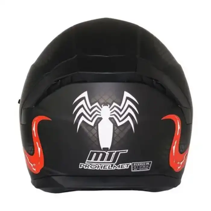 MTS M-910 STARLİNE MAT SİYAH-KIRMIZI GÜNEŞ VİZÖRLÜ KASK (SİYAH CAMLI)