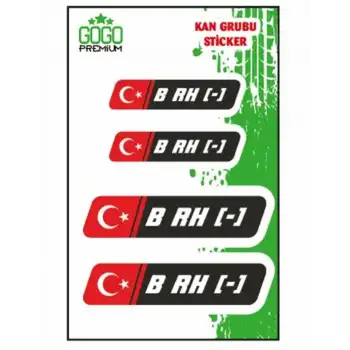 KAN GURUBU SİYAH DÖRTLÜ ETİKET B RH-