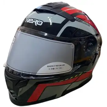 NERO ÇENE AÇILIR KASK 912 SİYAH - KIRMIZI A1 SİYAH - KIRMIZI