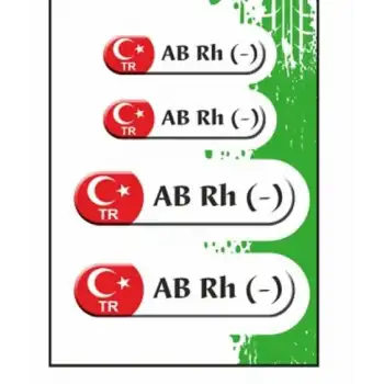 KAN GURUBU BEYAZ DÖRTLÜ ETİKET ABRH-