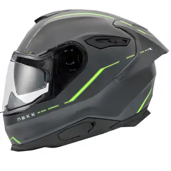 NEXX Y.100R REACT KASK MAT GRİ - YEŞİL