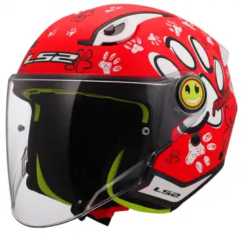 LS2 FUNNY 2 ÇOCUK KASK PAWS MAT KIRMIZI MAT KIRMIZI