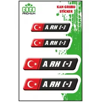 KAN GURUBU SİYAH DÖRTLÜ ETİKET A RH-