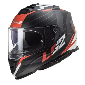 LS2 STORM 2 NERVE KASK MAT SİYAH - KIRMIZI