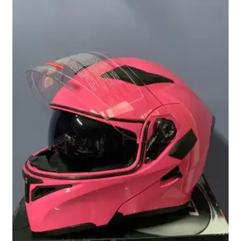 ÇENE AÇILIR KASK PEMBE  JIEKAI