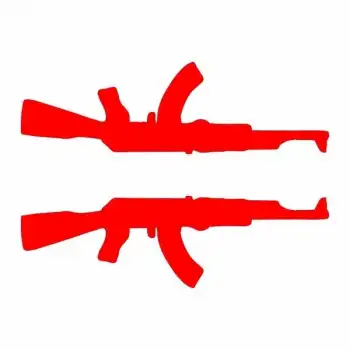 AK - 47 TEKLİ  STİCKER KIRMIZI