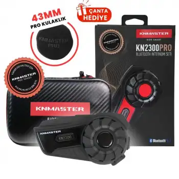 KNMASTER KN2300PRO KASK İNTERCOM KULAKLIK SETİ SİYAH
