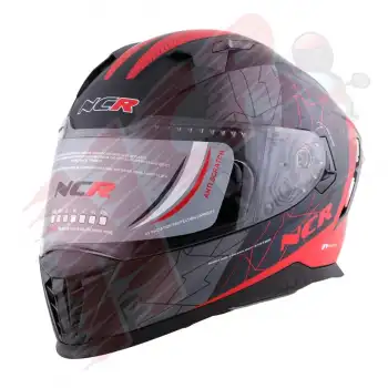 KASK KAPALI VİSÖRLÜ M69 ECE BLG KIRMIZI GRAFİK