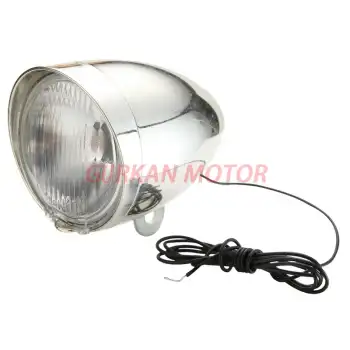 BİSİKLET ÖN FAR 520 KLASİK MODEL [KROMAJLI]