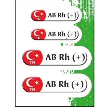 KAN GURUBU BEYAZ DÖRTLÜ ETİKET ABRH+