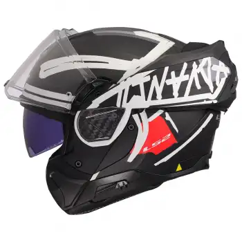 LS2 ADVANT 2 TAPE MAT SİYAH-BEYAZ KASK