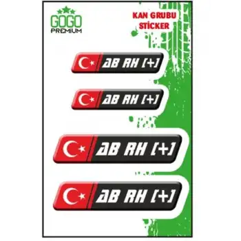KAN GURUBU SİYAH DÖRTLÜ ETİKET AB RH+