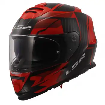 LS2 STORM 2 TRACKER KASK SİYAH - KIRMIZI