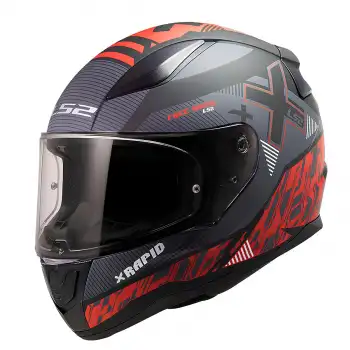 LS2 RAPID 2 XTREET KASK MAT SİYAH - KIRMIZI
