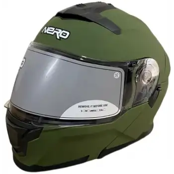 NERO ÇENE AÇILIR KASK 912 MAT YEŞİL MAT YEŞİL