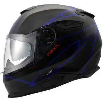 NEXX Y.100 B-SIDE KASK MAT SİYAH - NAVY MAVİ