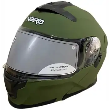 NERO ÇENE AÇILIR KASK 912 MAT YEŞİL MAT YEŞİL