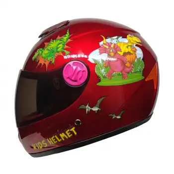PRO HELMETS SY118 FULL FACE ÇOCUK KASKI DINO RED - KIRMIZI