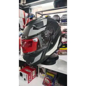 MH ÇENE AÇILIR KASK MAT GREY STİCKER MAT GRİ