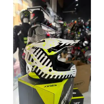 SWAY SW 618 ALERT WHİTE ÇOCUK CROSS KASKI