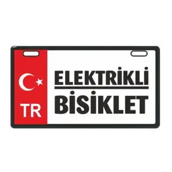 KIRMIZI ELEKTİRİKLİ BİSİKLET PLAKALIK
