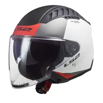 LS2 COPTER 2 URBANE MAT BEYAZ-KIRMIZI KASK MAT BEYAZ - KIRMIZI