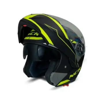 MOTOR KASK ÇENE AÇILIR GÖZLÜKLÜ NCR - 158 - SARI GRAFİK SARI