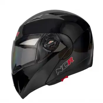 MOTOR KASK ÇENE AÇILIR GÖZLÜKLÜ NCR - 158 - PARLAK SİYAH PARLAK SİYAH