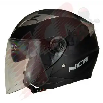 KASK ÇENESİZ VİZÖRLÜ NCR 708 ECE BELGELİ - MAT SİYAH MAT SİYAH