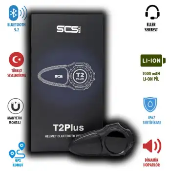 SCS T2 PLUS BLUETOOTH VE INTERCOM