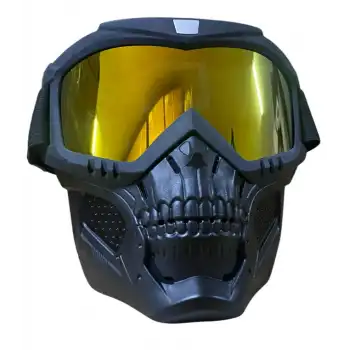 JET KASK MASKESİ SARI KURU KAFA (SRC)