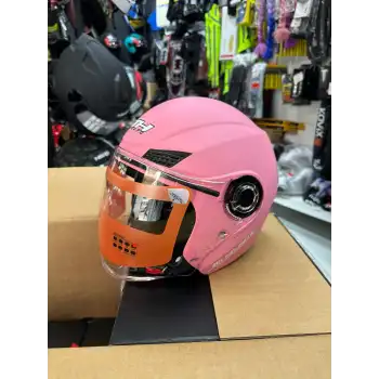 MH ÇENESİZ MAT PEMBE KASK MAT PEMBE