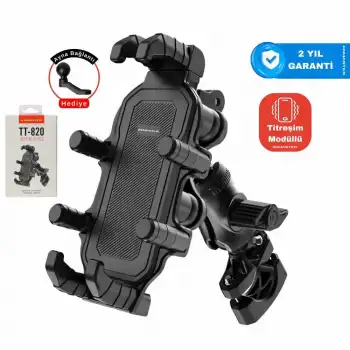 KNMASTER TT-820 TİTREŞİM ÖNLEYİCİ MOTOSİKLET TELEFON TUTUCU