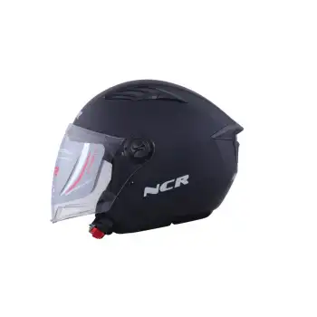KASK ÇENESİZ VİZÖRLÜ NCR 236 ECE BELGELİ - MAT SİYAH MAT SİYAH