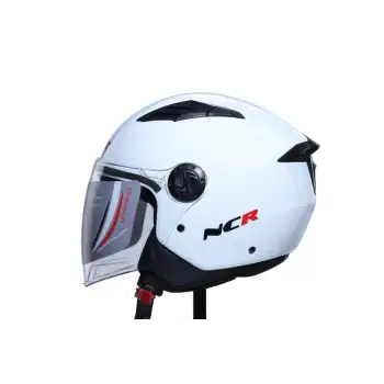KASK ÇENESİZ VİZÖRLÜ NCR 236 ECE BELGELİ - PARLAK BEYAZ BEYAZ