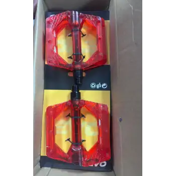 PLATFORM PEDAL ŞEFFAF KIRMIZI BİLYALI