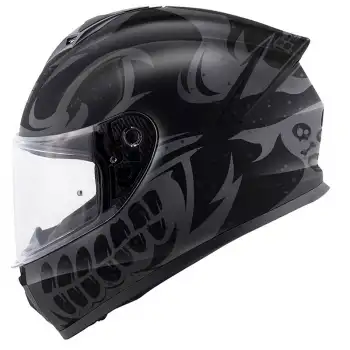 GIVI 50.X BONES MAT SİYAH-GRİ KASK SİYAH / GRİ
