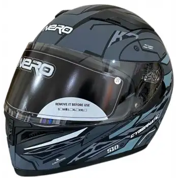NERO KASK ÇENELİ 316 MAT SİYAH - GRİ B1 SİYAH / GRİ