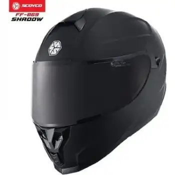 SCOYCO 869 SHADOW MAT SİYAH KASK MAT SİYAH