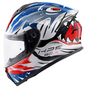 GIVI 50.X SHARKBITE MAVİ-BEYAZ-KIRMIZI KASK BEYAZ-MAVİ-KIRMIZI